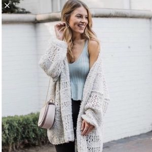 Free People Saturday Morning Cardigan M/L ivory